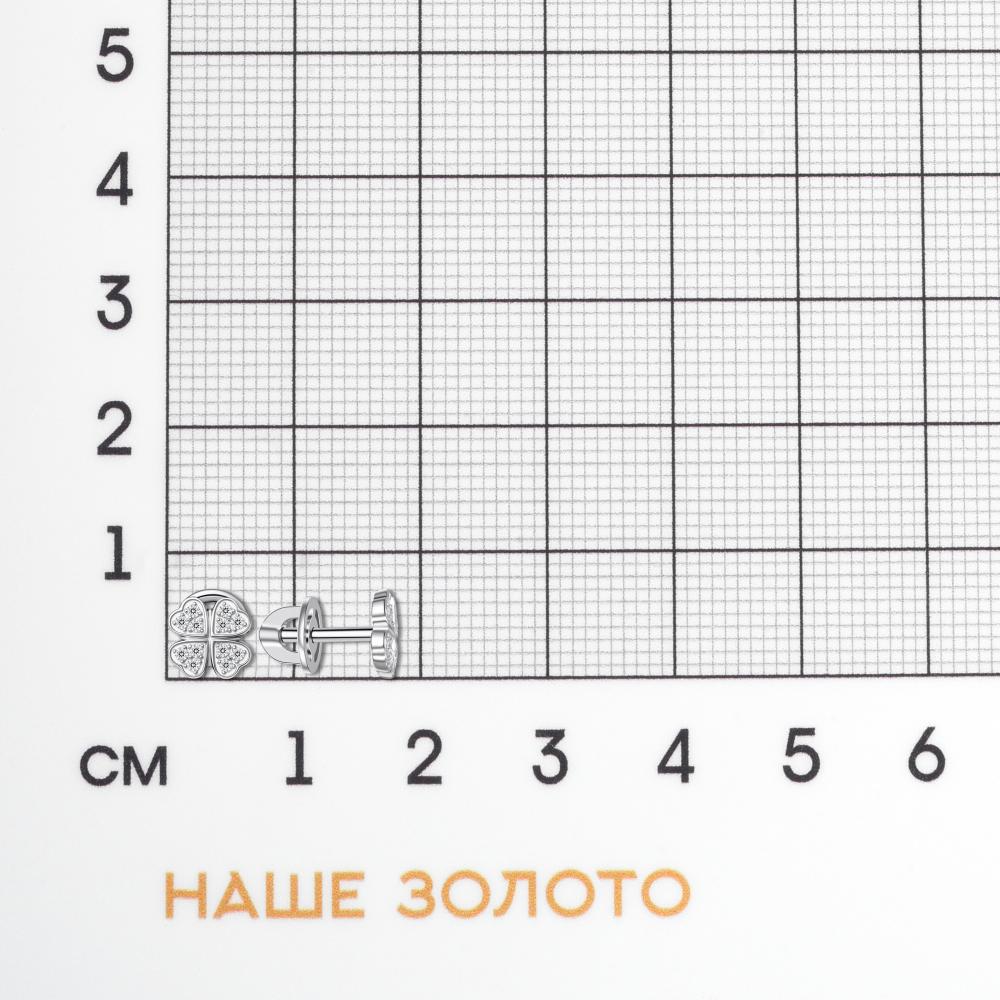Серебряные серьги гвоздики Ювелирные традиции ЮИС6349-7513
