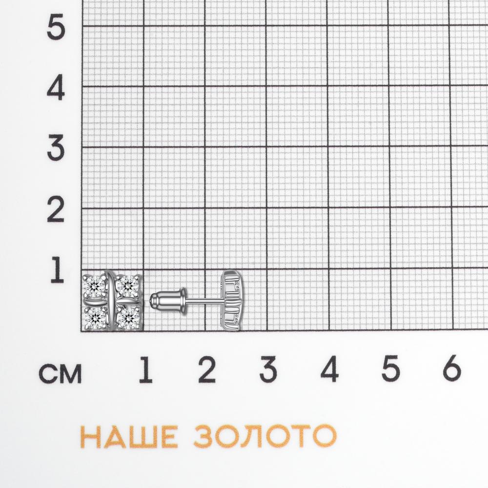 Серебряные серьги гвоздики Фиделис ФСБ20820Е