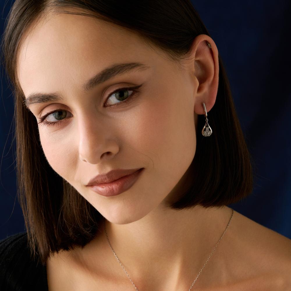 Серебряные серьги подвесные Арина 3А1039152-01110