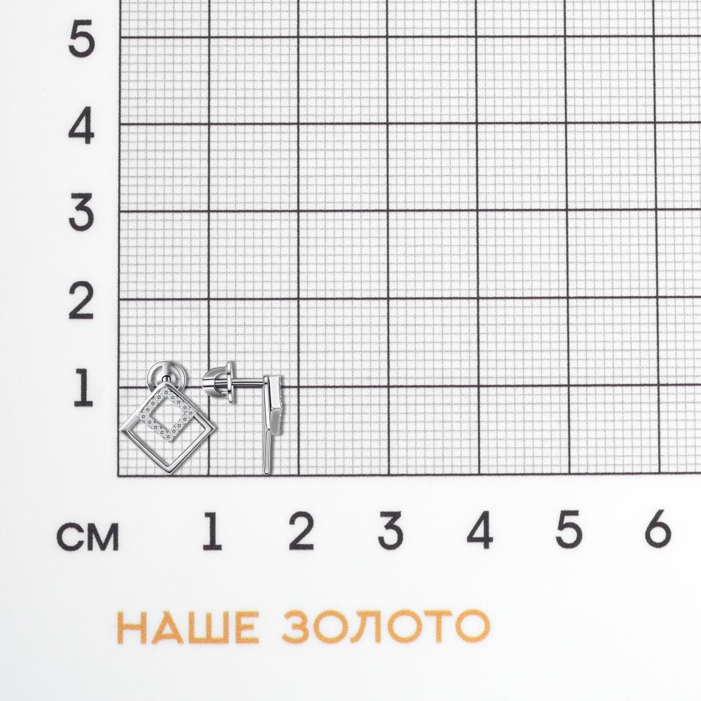 Серебряные серьги гвоздики Ювелирные традиции ЮИС6349-7539