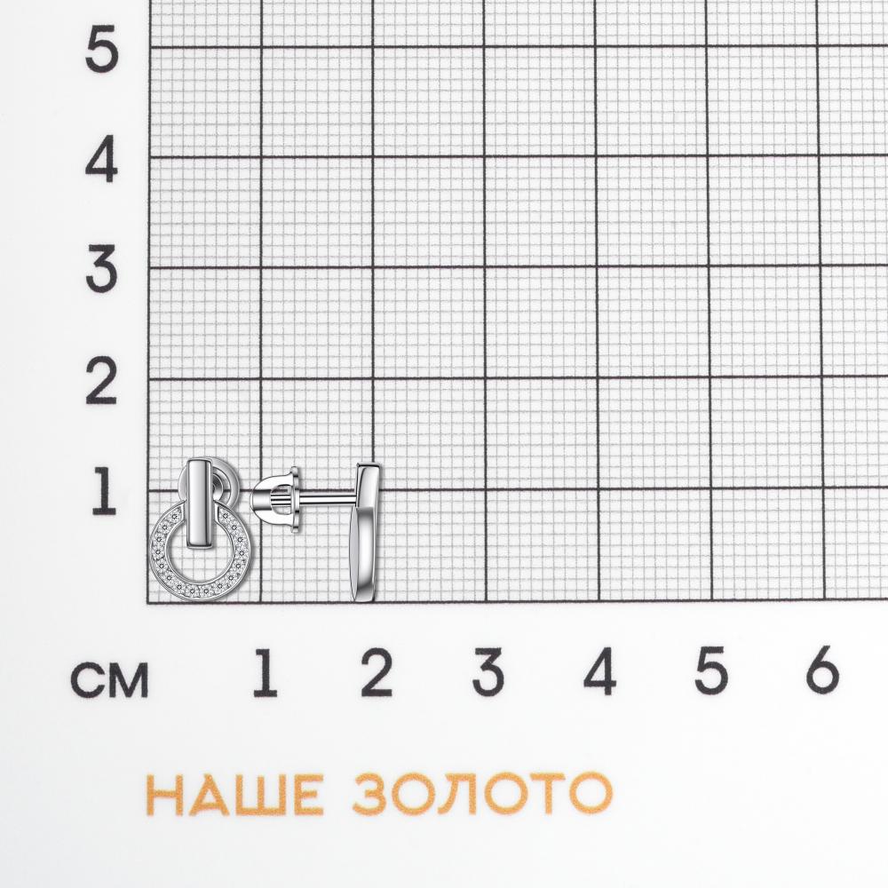 Серебряные серьги гвоздики Ювелирные традиции ЮИС6349-7537