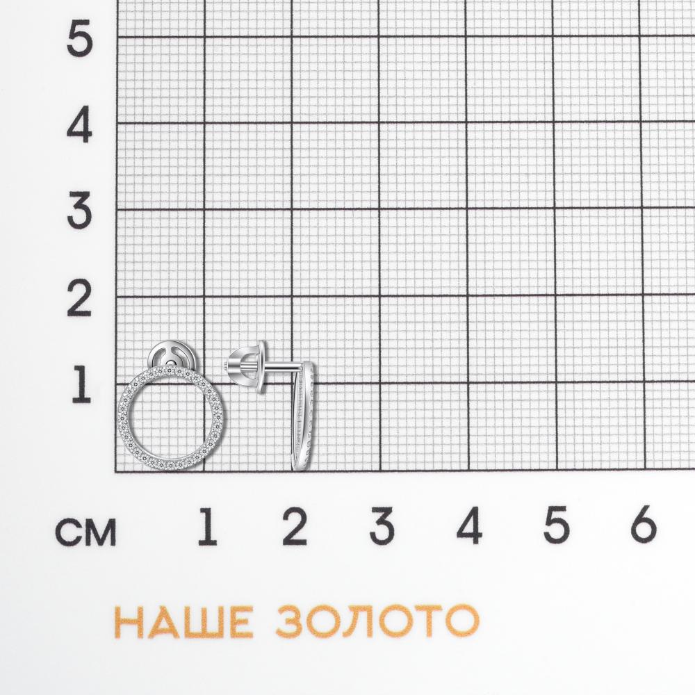 Серебряные серьги гвоздики Ювелирные традиции ЮИС6349-7224