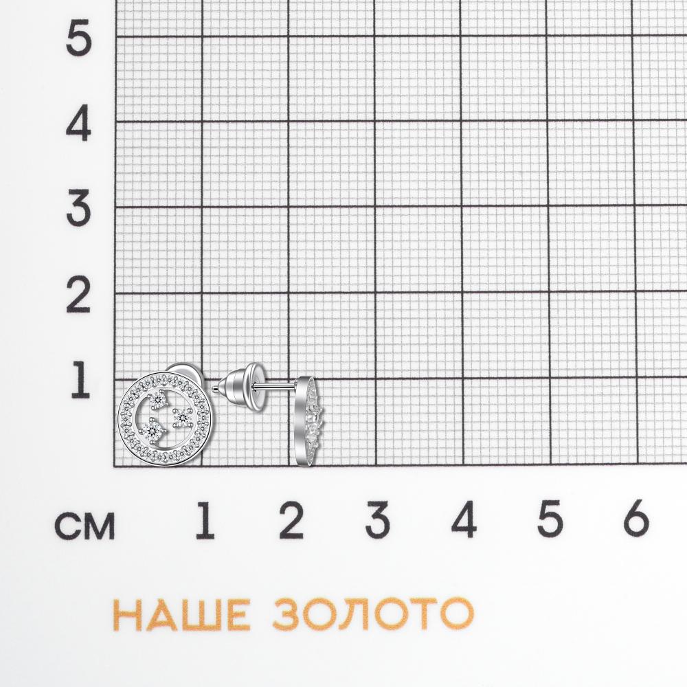 Серебряные серьги гвоздики Золотые купола ЗК6101604-00775