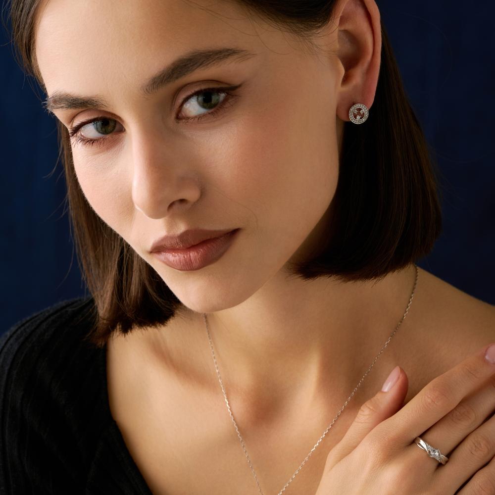Серебряные серьги гвоздики Золотые купола ЗК6101604-00775