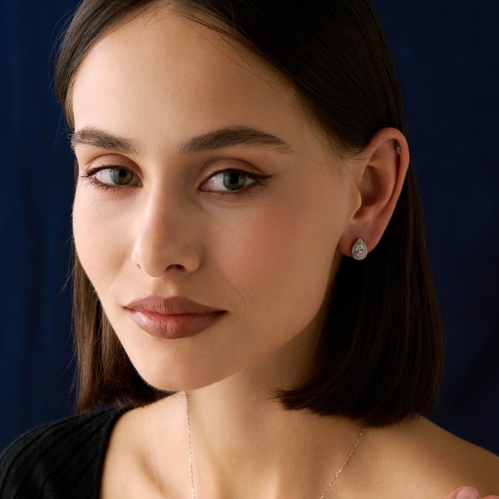 Серебряные серьги гвоздики Золотые купола ЗК610147600775