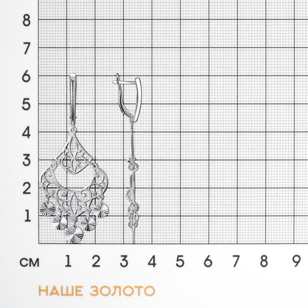 Серебряные серьги подвесные  ТБ14-73-0000-11835