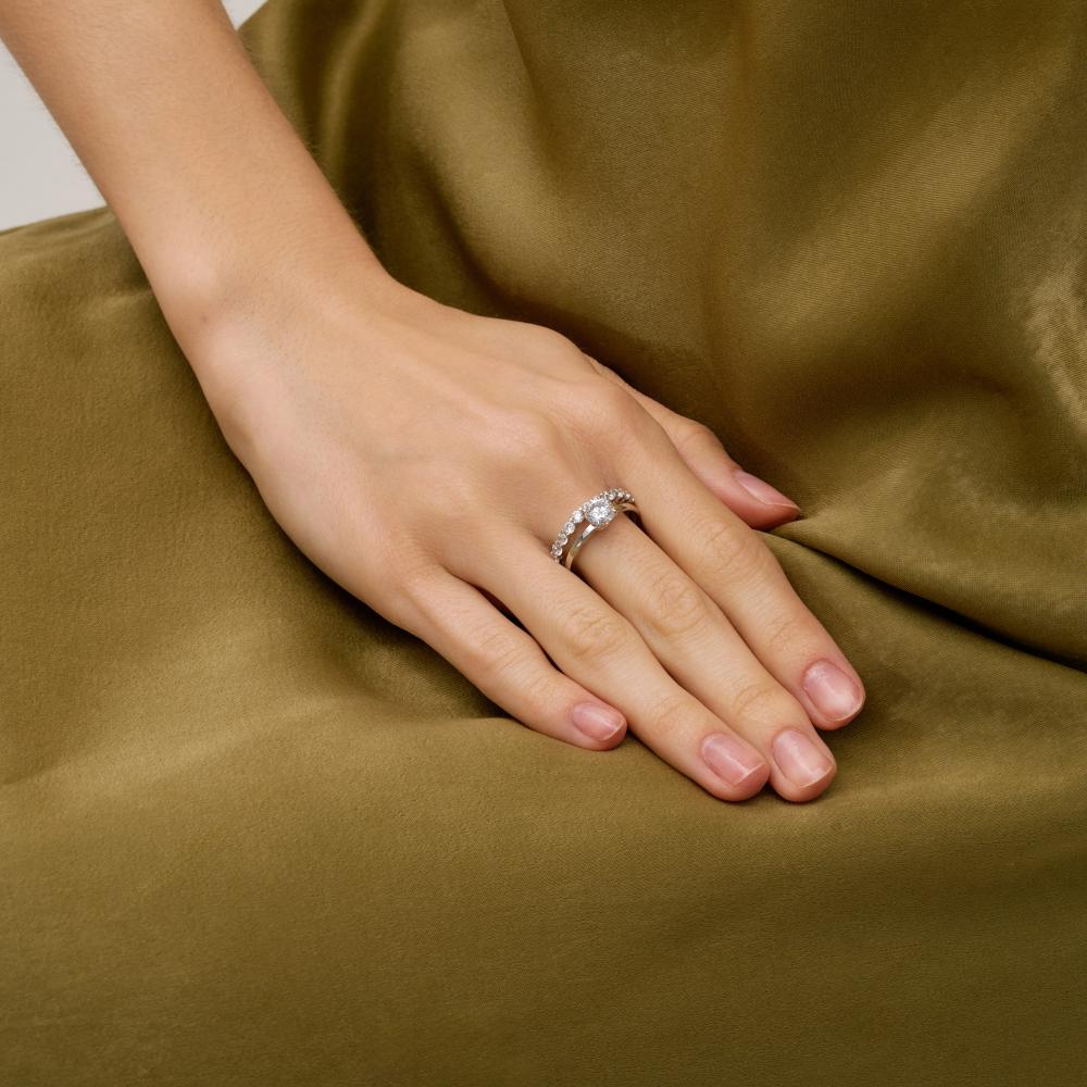 Серебряное кольцо Золотые купола ЗК0101786-00775