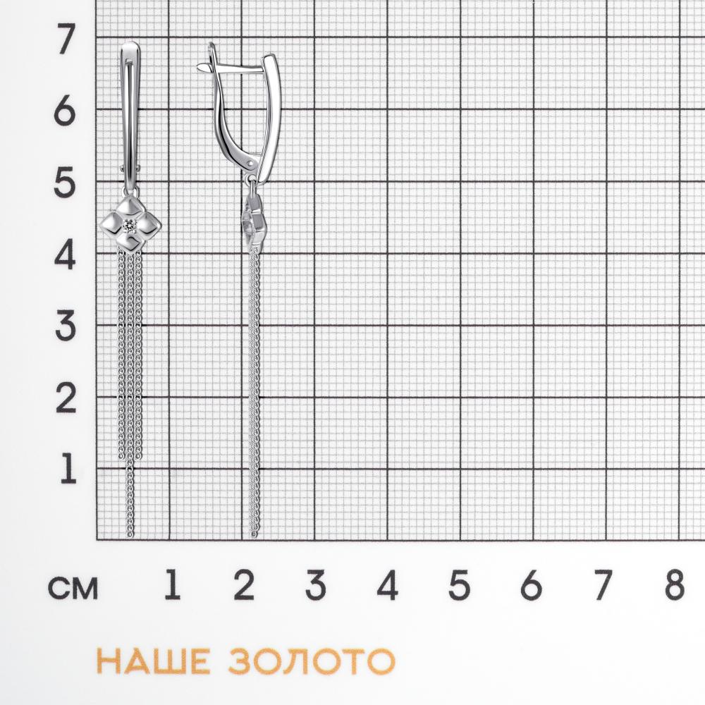 Серебряные серьги подвесные  ТБ14-72-0001-26781