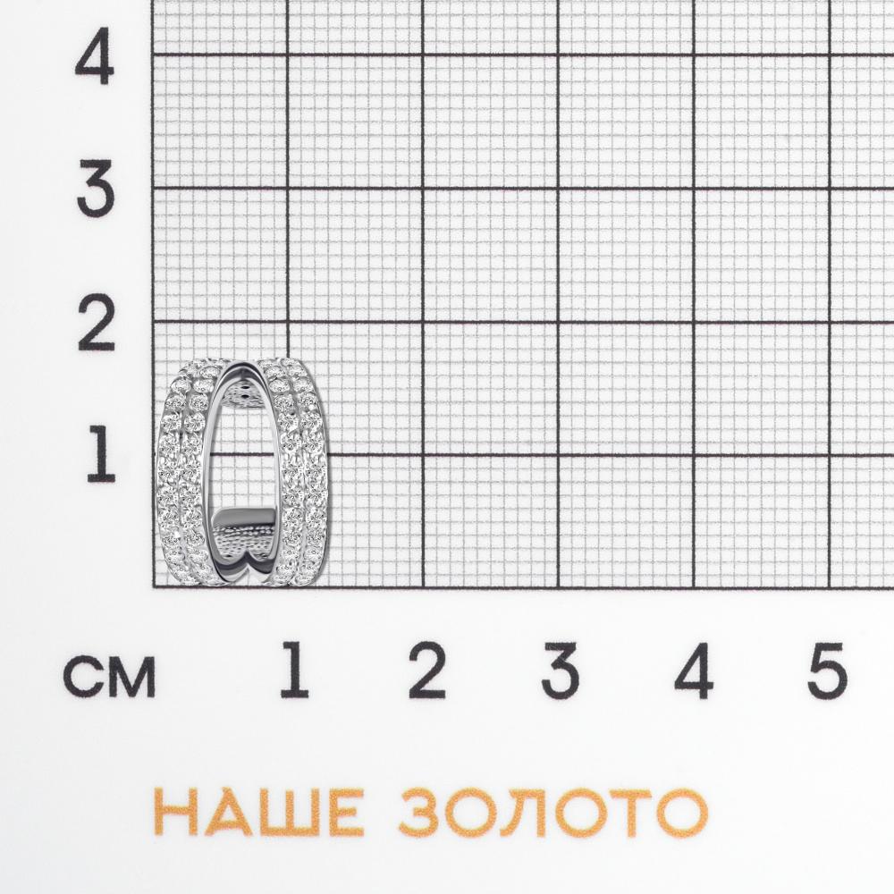 Серебряные серьги полупара Дельта (delta) ДПС1205413