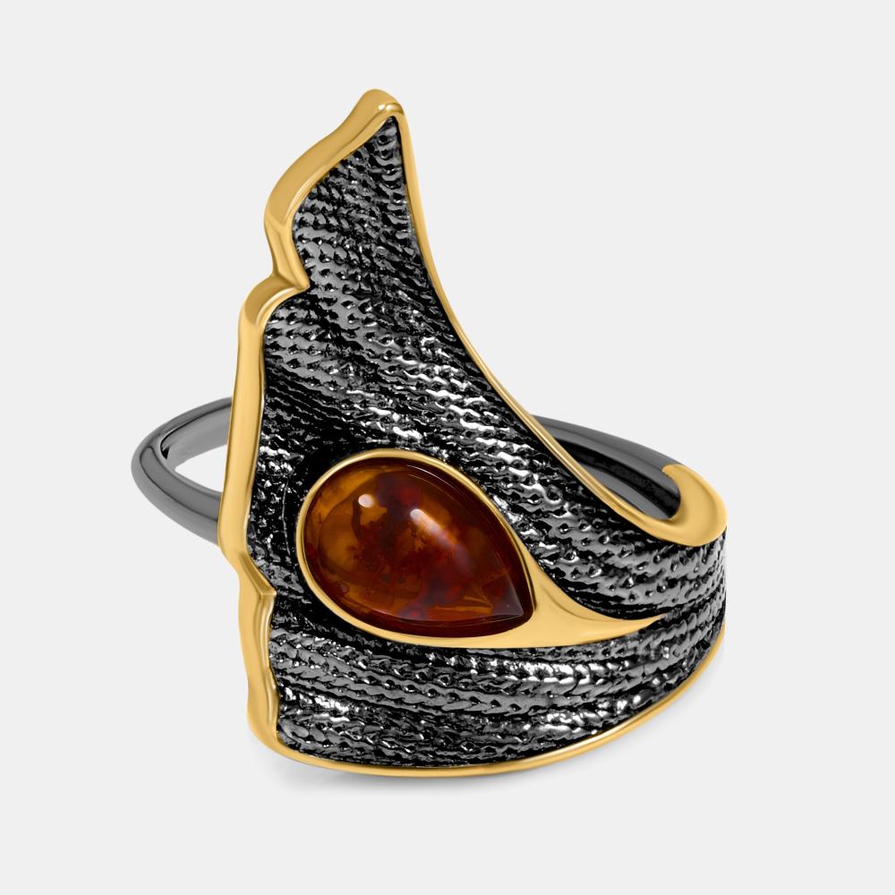 Серебряное кольцо Балтийское золото ЯН71161376