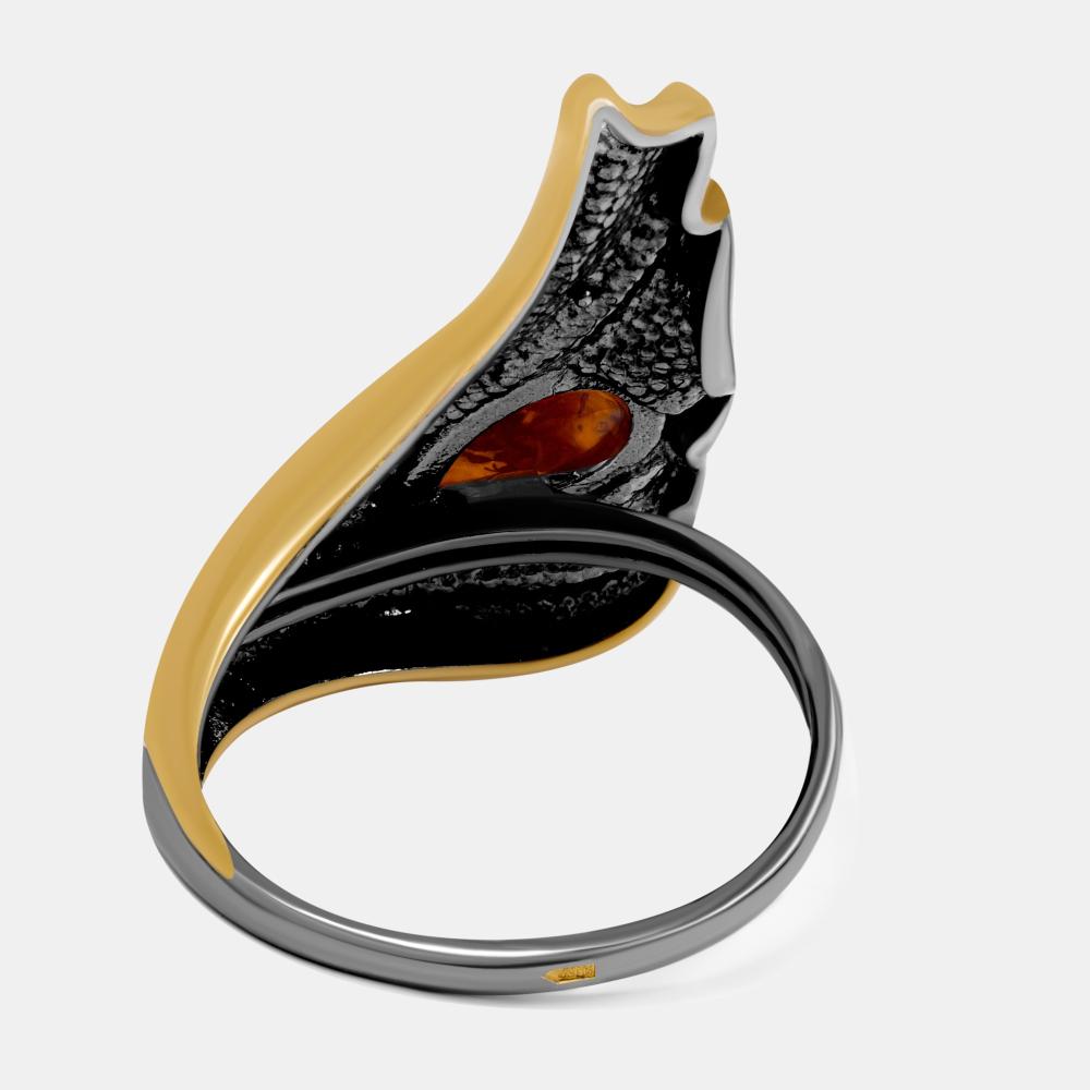 Серебряное кольцо Балтийское золото ЯН71161376