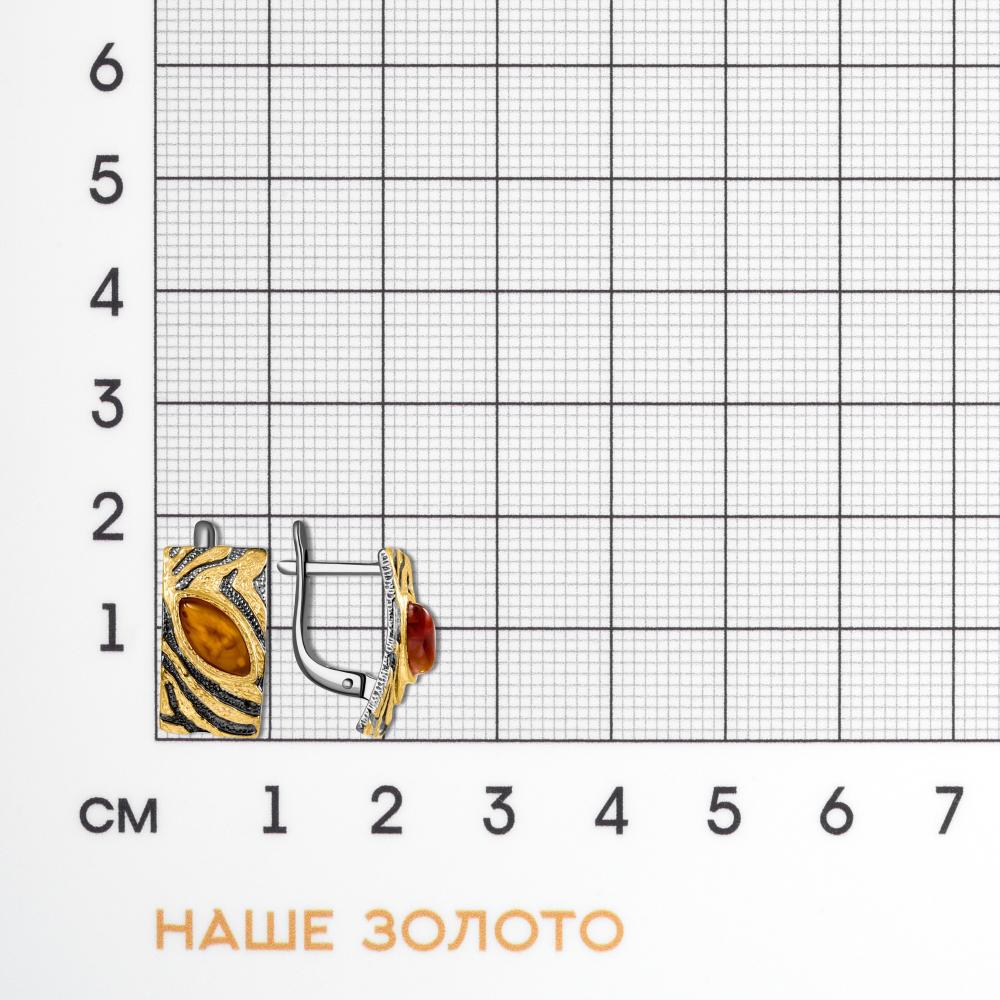 Серебряные серьги Балтийское золото ЯН72161077