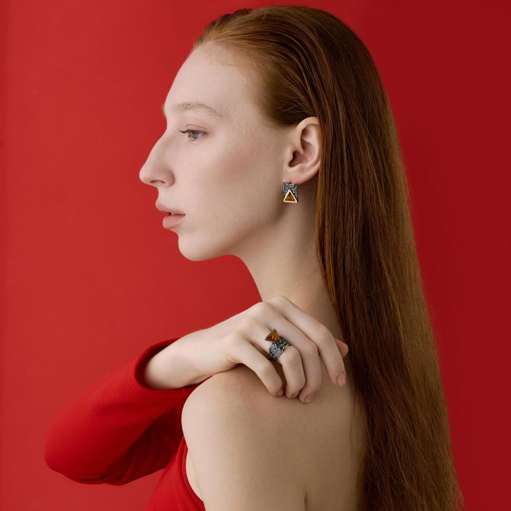 Серебряные серьги Балтийское золото ЯН72161042