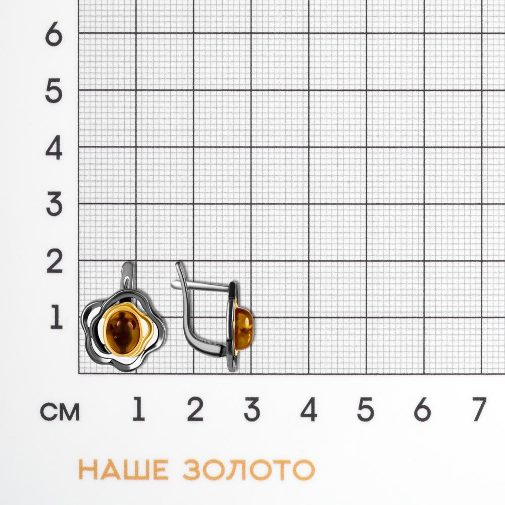 Серебряные серьги Балтийское золото ЯН72162031
