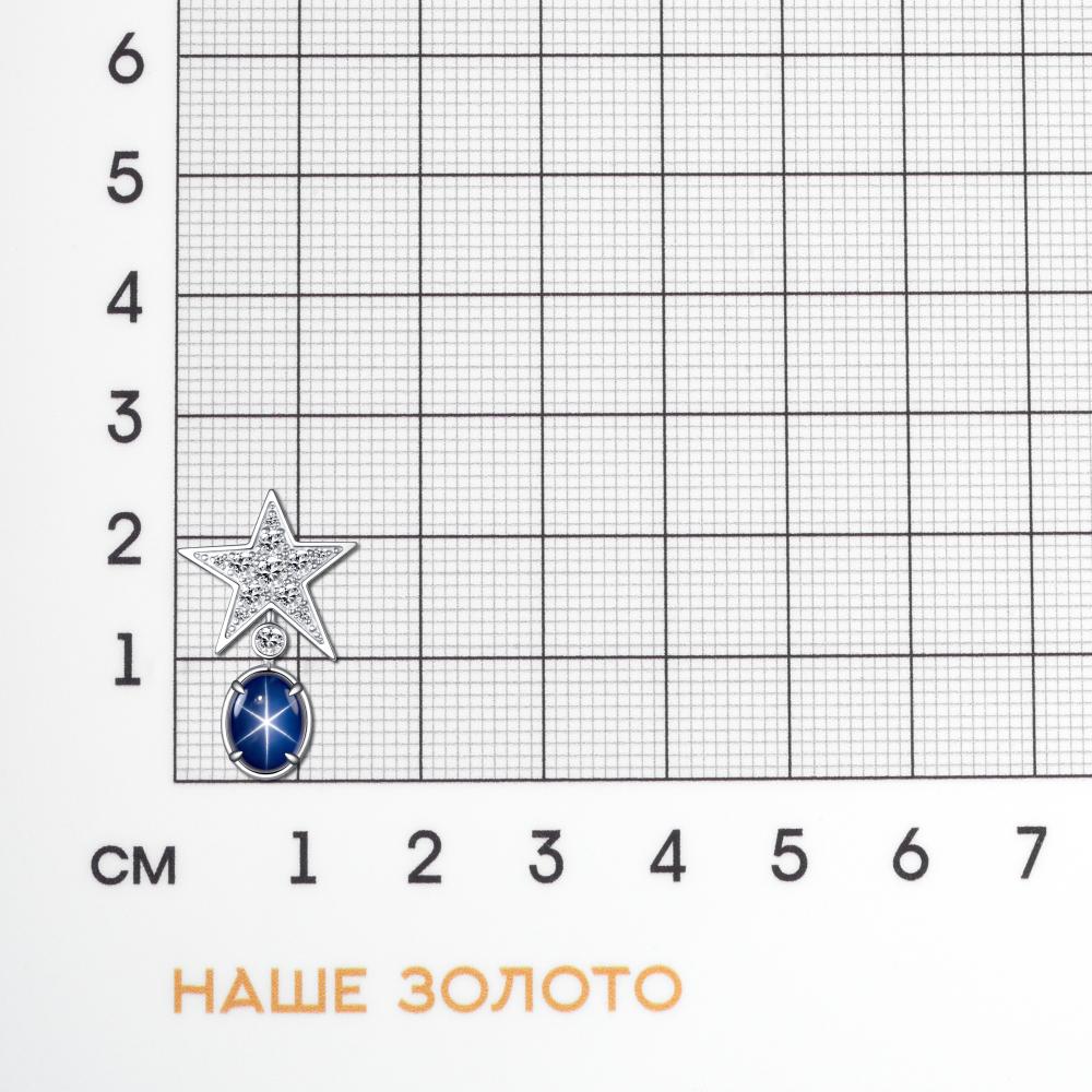 Серебряная подвеска Фасет ФЯ04-0062-102-401-21