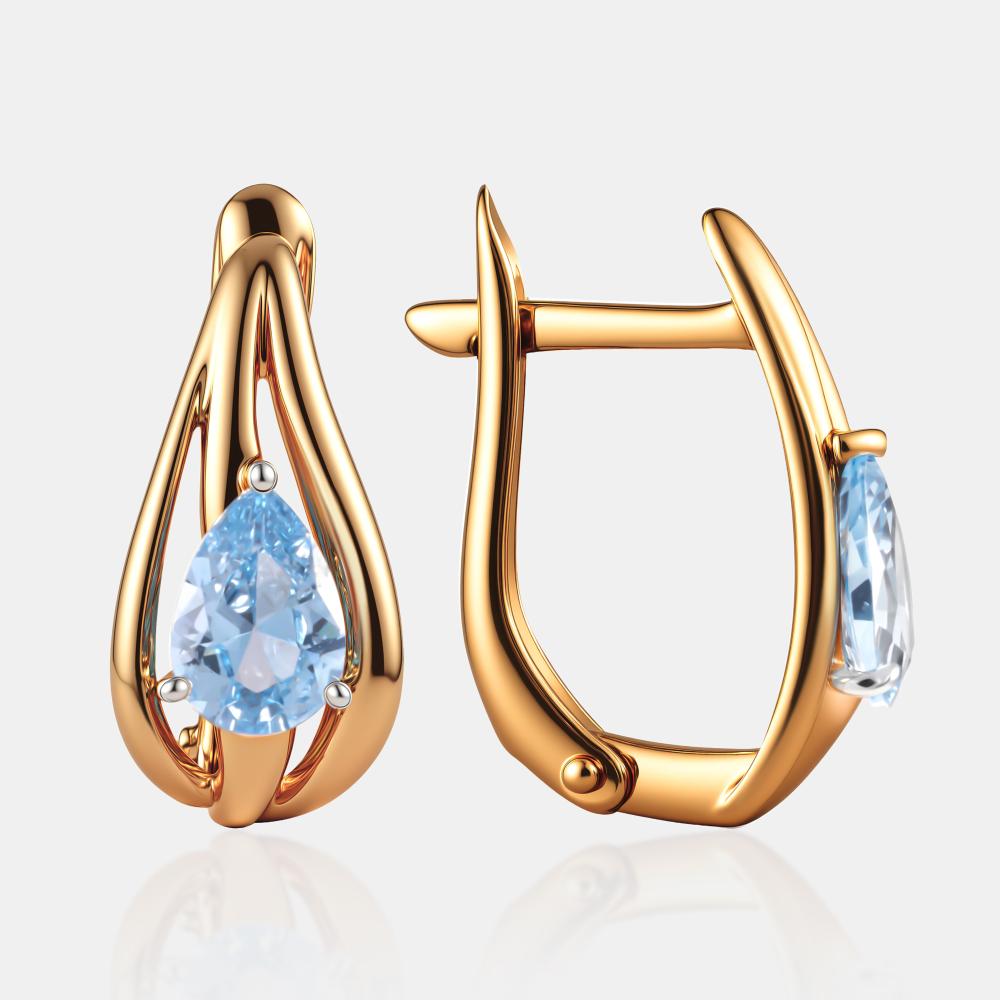 Серебряные серьги с фианитами