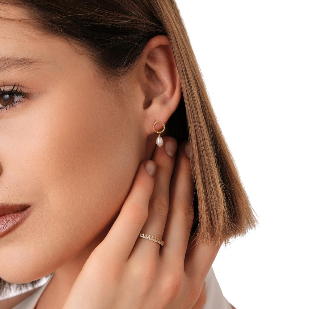 Серебряные серьги гвоздики Wong jewelry co., ltd ВЧ041-73365/ЖП