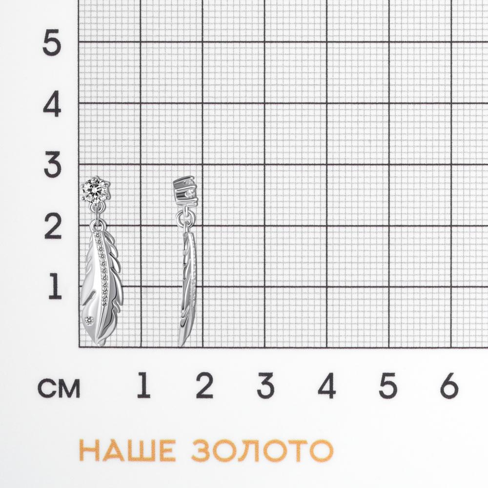Серебряные серьги гвоздики Вознесенский 6В12-1658