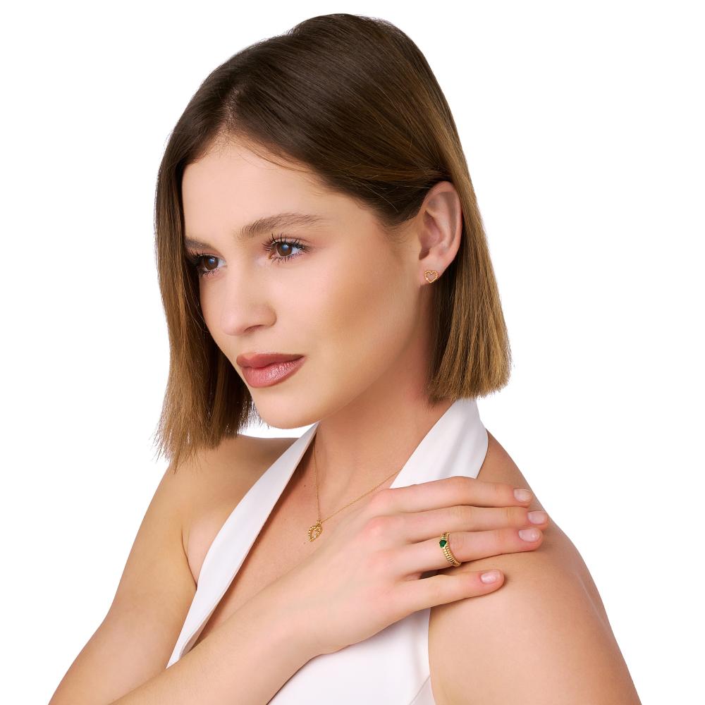 Серебряные серьги гвоздики Wong jewelry co., ltd ВЧ041-73811/ЖП