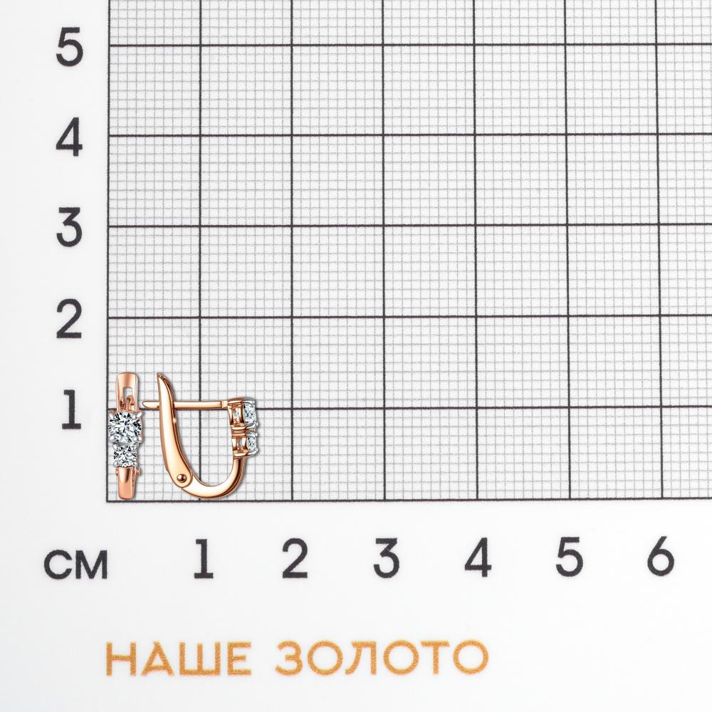 Золотые серьги Алекси из красного золота 585 пробы А3021973