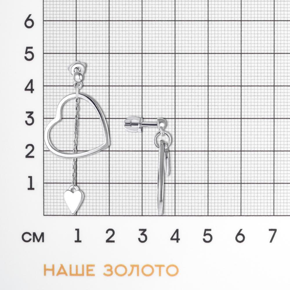 Серебряные серьги гвоздики Вознесенский 6В12-1144