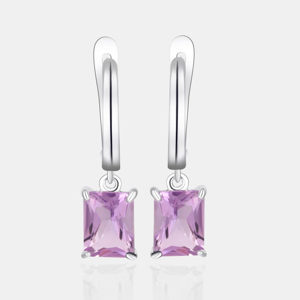 Серебряные серьги подвесные  ДИ92023188