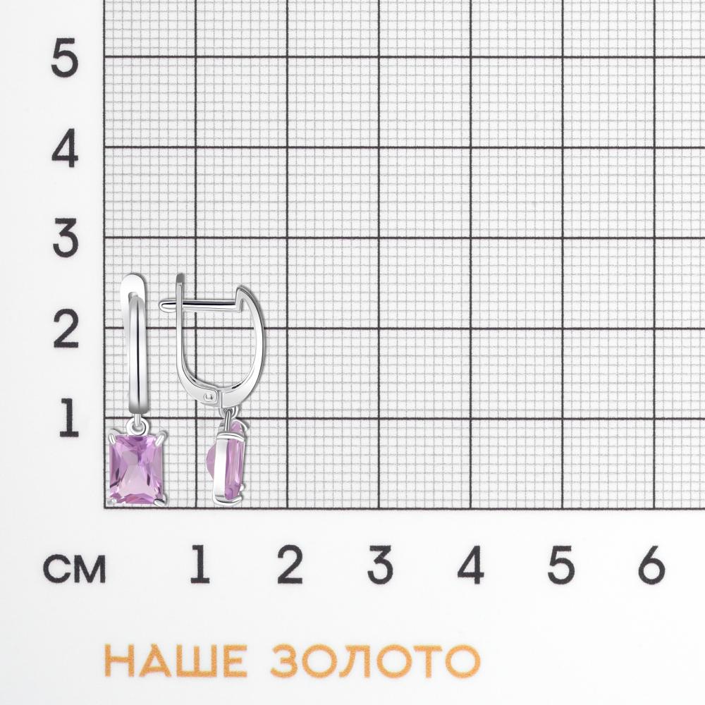 Серебряные серьги подвесные  ДИ92023188