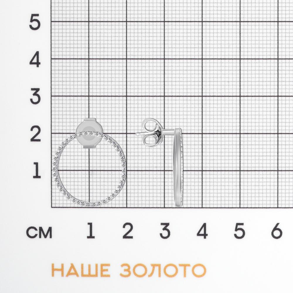 Серебряные серьги гвоздики Вознесенский 6В12-2155