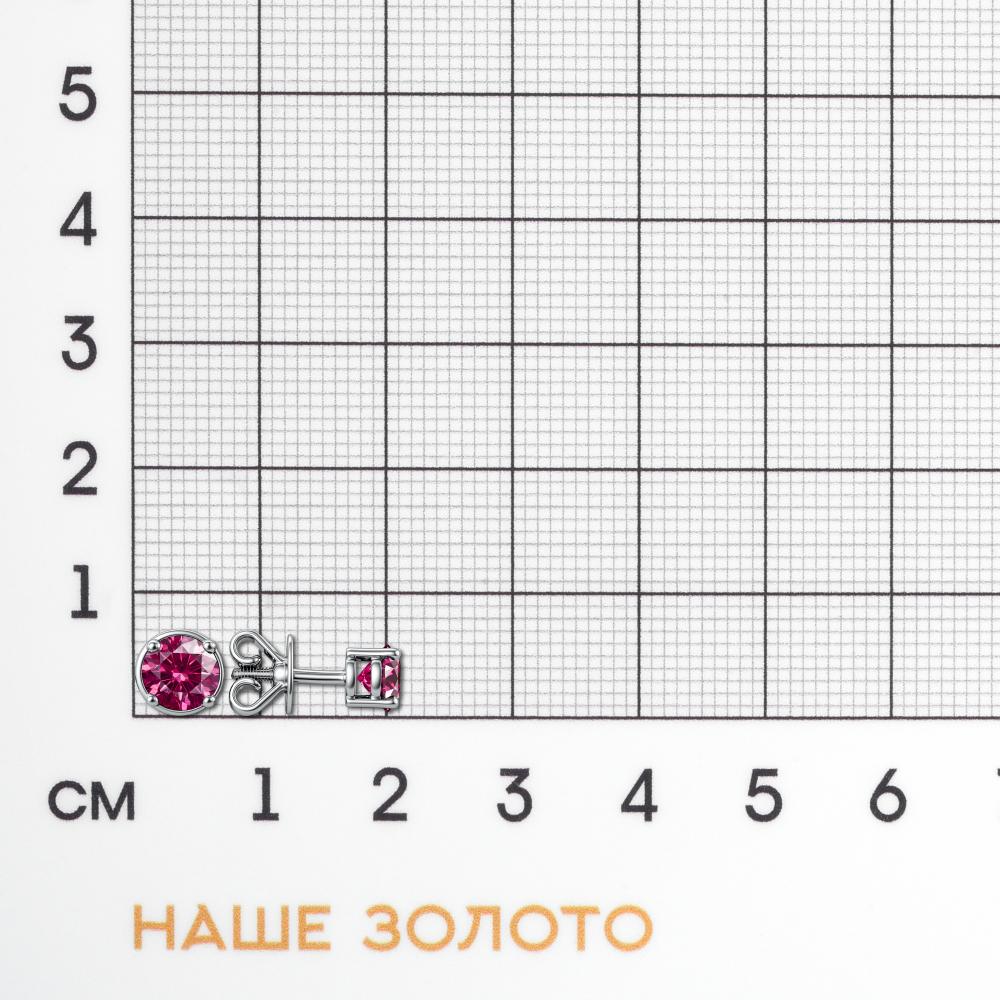 Золотые серьги гвоздики Фасет из красного золота 585 пробы ФЯ03-0151-00-501-02