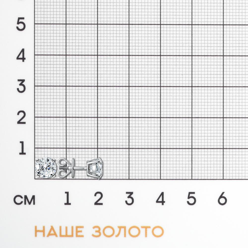 Золотые серьги гвоздики Фасет из красного золота 585 пробы ФЯ03-0149-00-710-02