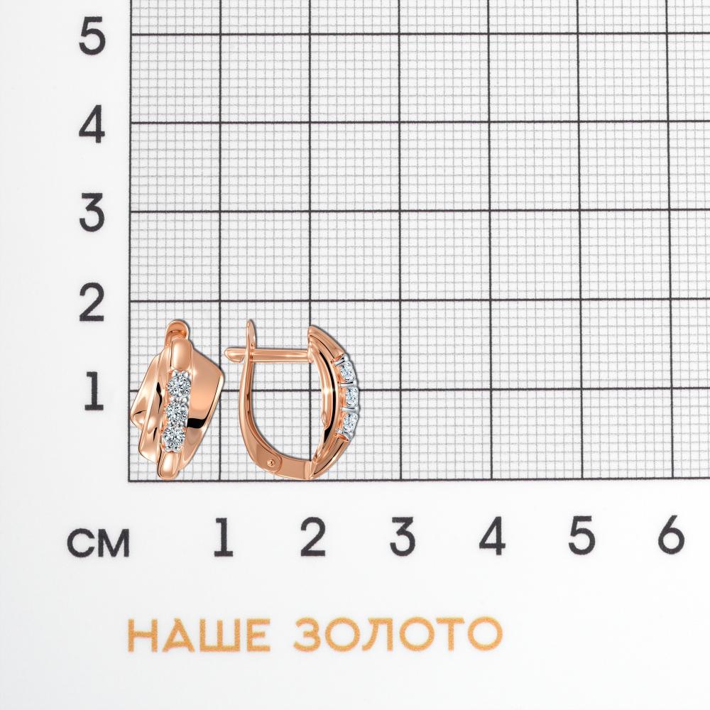 Золотые серьги Санис из красного золота 585 пробы СН108-219701