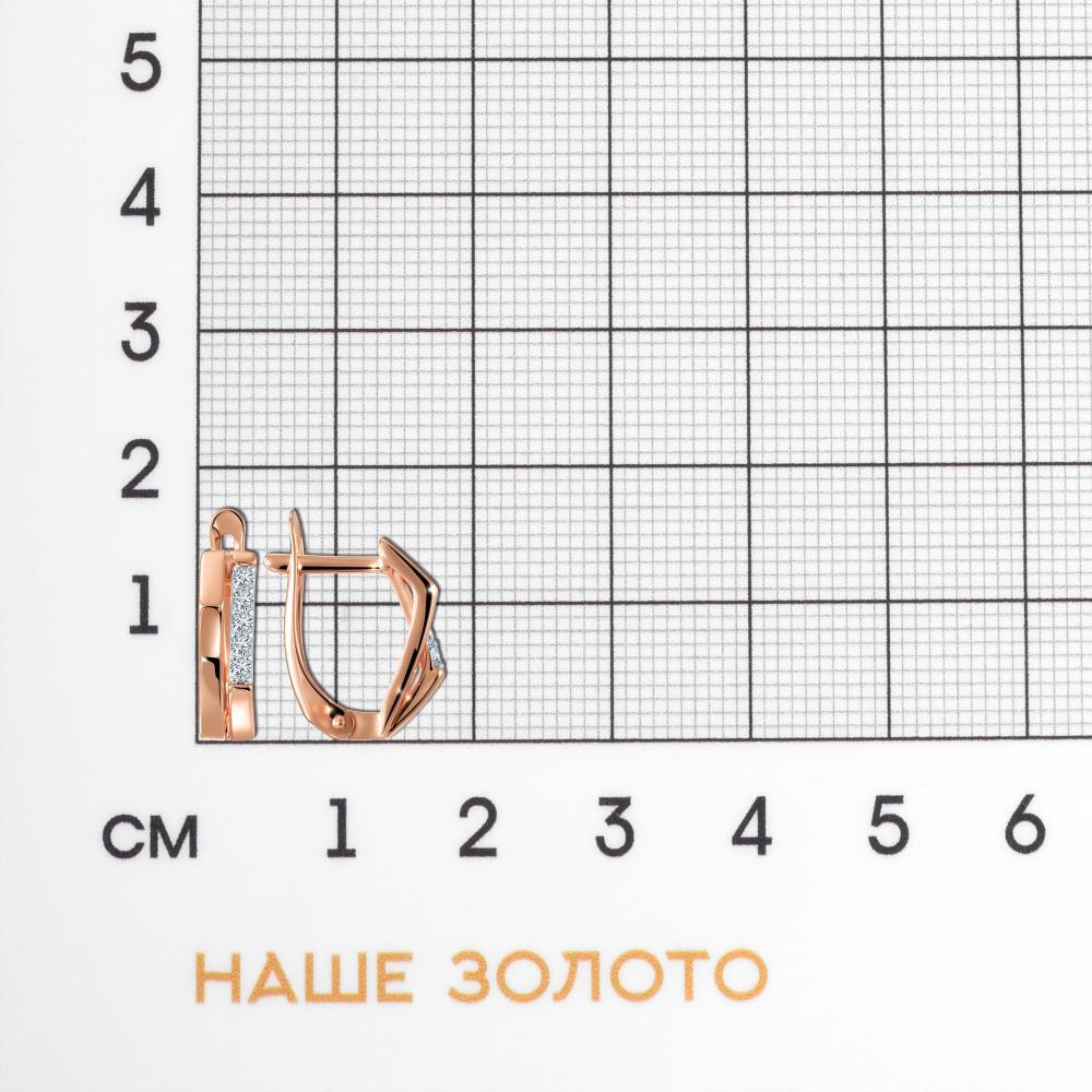 Золотые серьги Санис из красного золота 585 пробы СН101-219725