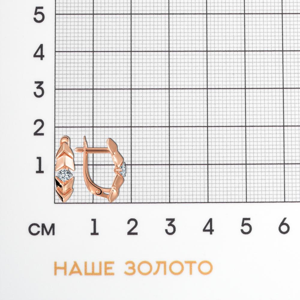 Золотые серьги Санис из красного золота 585 пробы СН108-219715