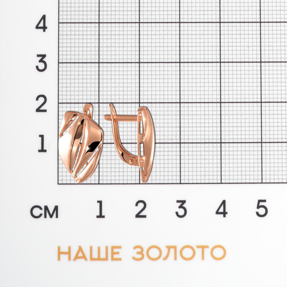 Золотые серьги Санис из красного золота 585 пробы СН108-209760