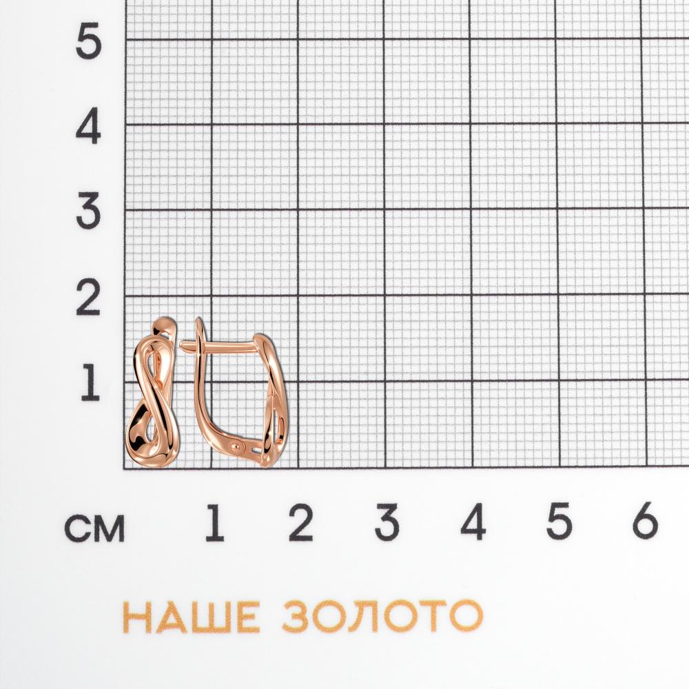 Золотые серьги Санис из красного золота 585 пробы СН101-209825