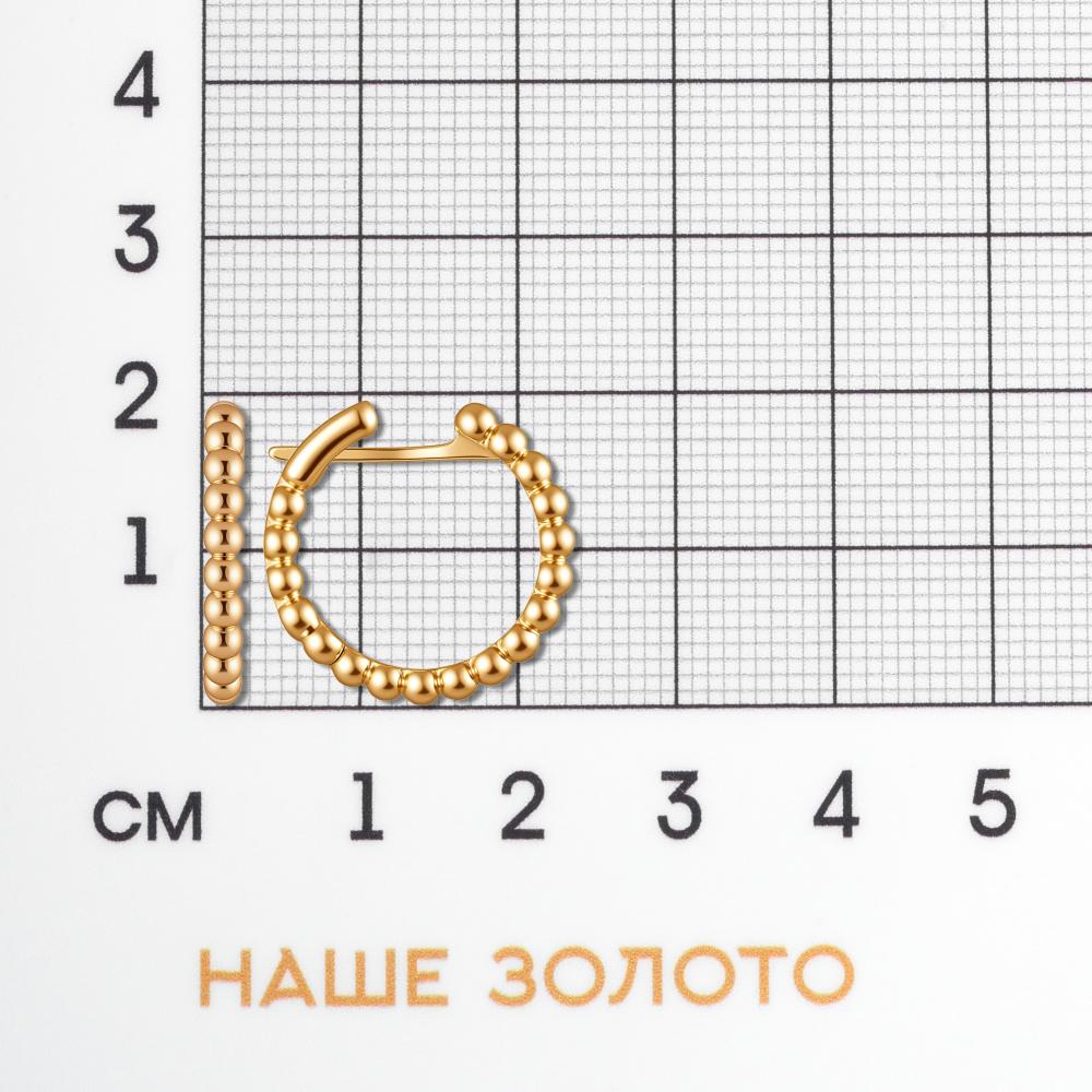 Золотые серьги Альтеза из красного золота 585 пробы А920297