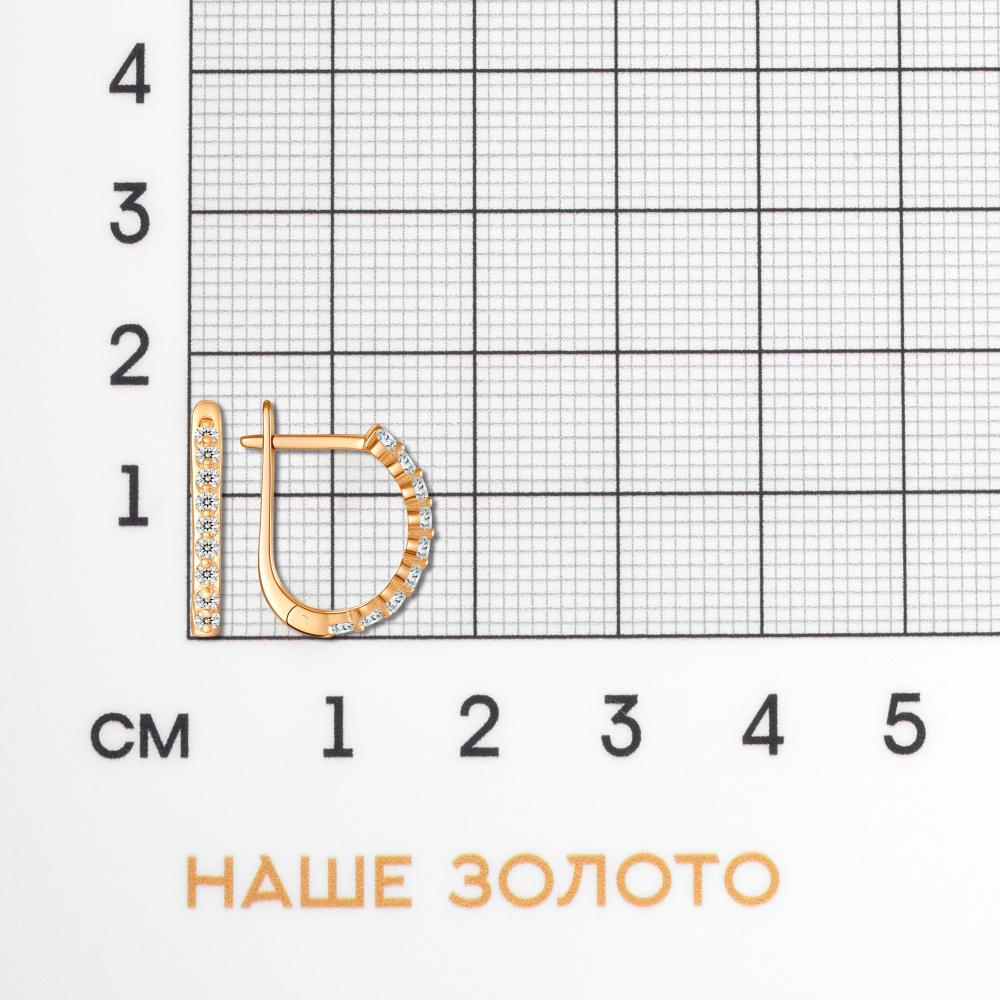 Золотые серьги Альтеза из красного золота 585 пробы А920300