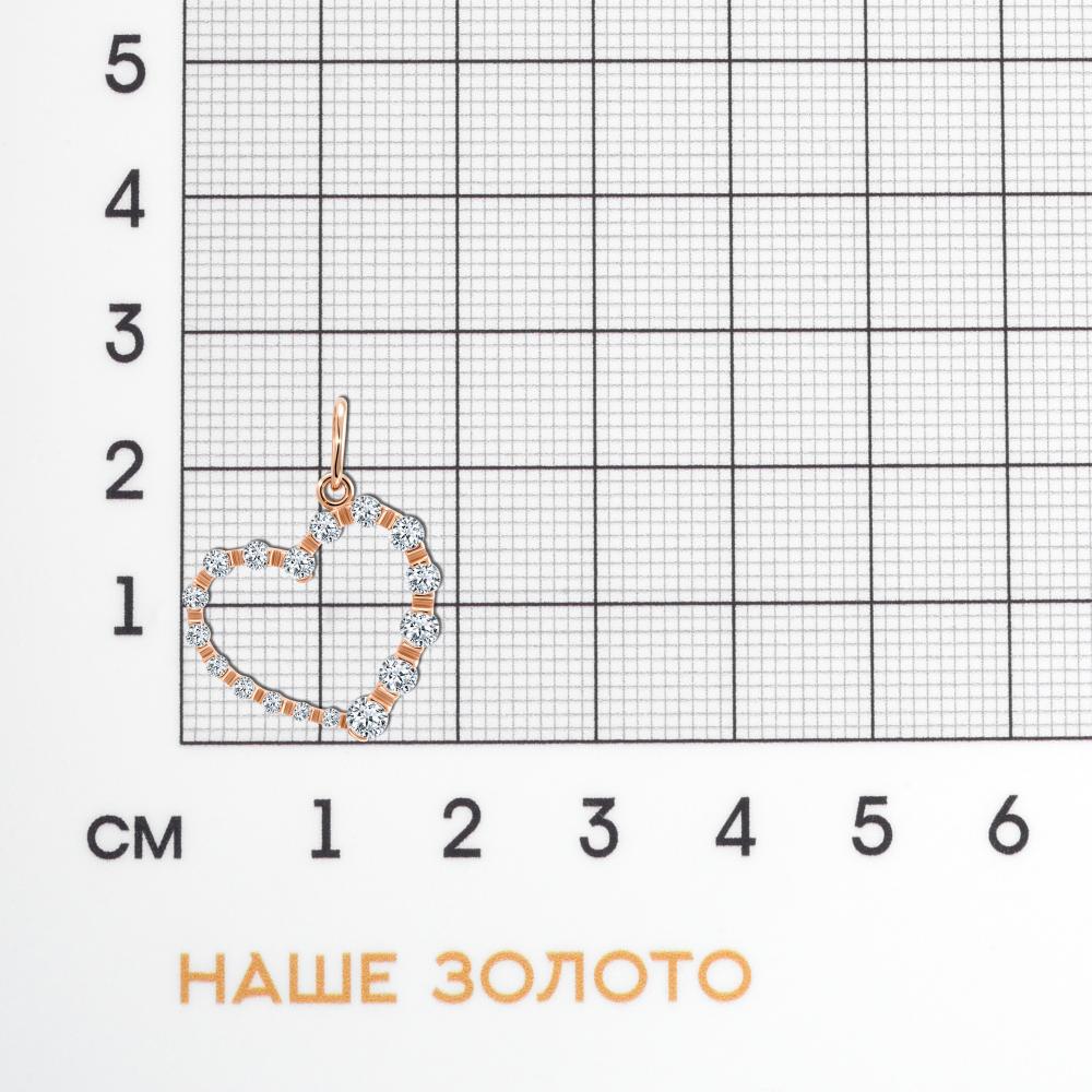 Золотая подвеска Альтеза из красного золота 585 пробы А930020
