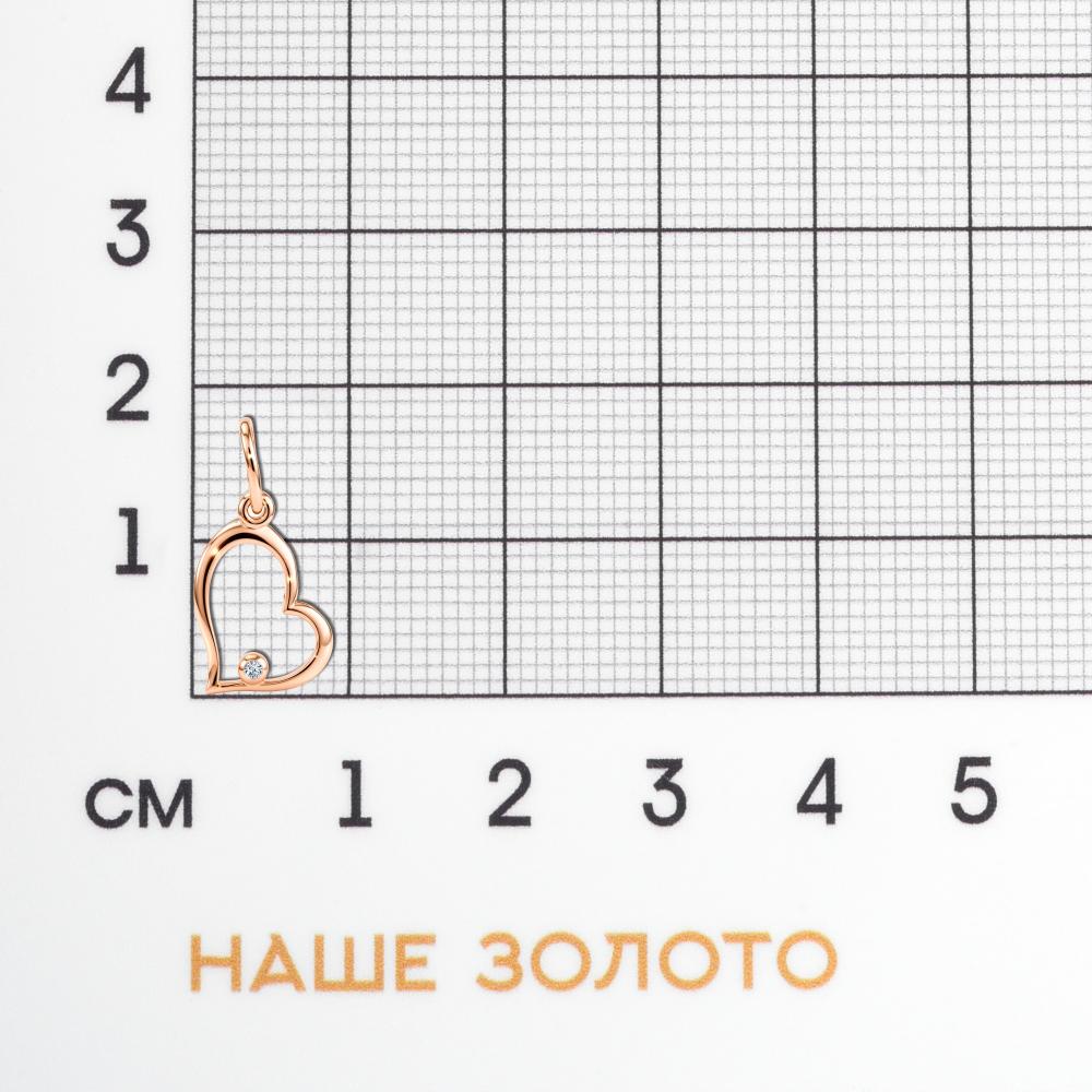 Золотая подвеска Альтеза из красного золота 585 пробы А930024