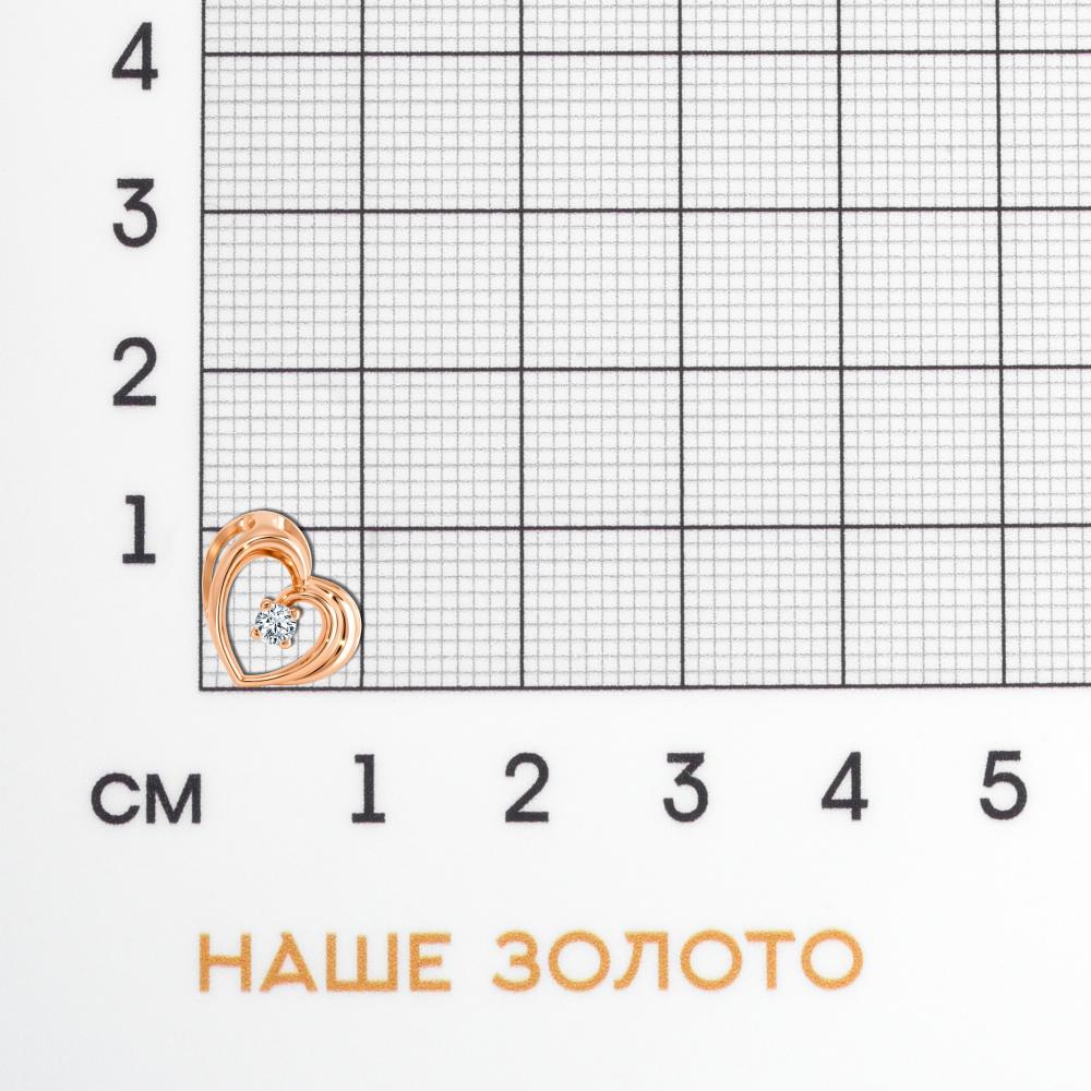 Золотая подвеска Альтеза из красного золота 585 пробы А9130011
