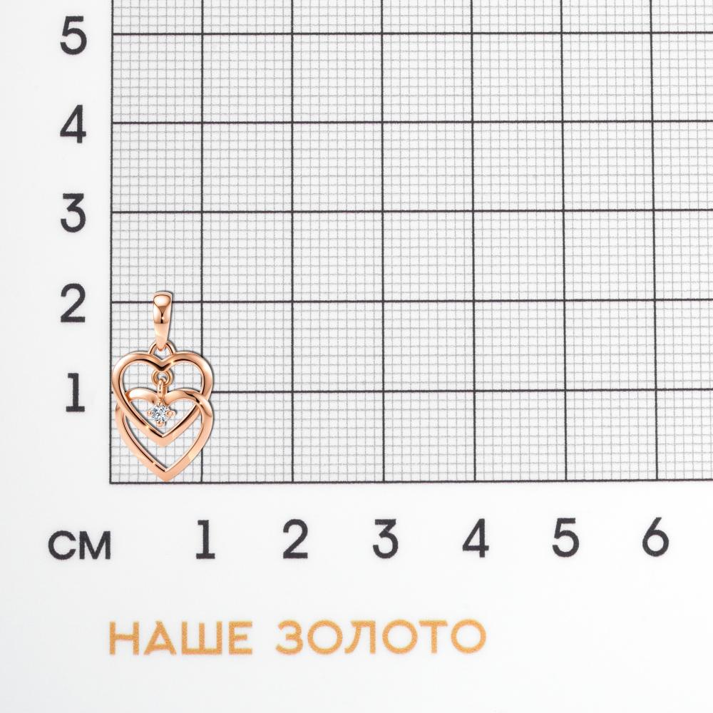 Золотая подвеска Альтеза из красного золота 585 пробы А930319