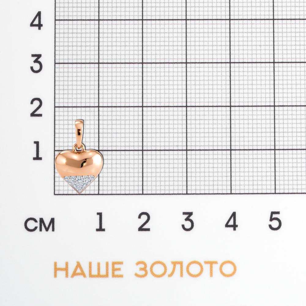 Золотая подвеска Альтеза из красного золота 585 пробы А930318