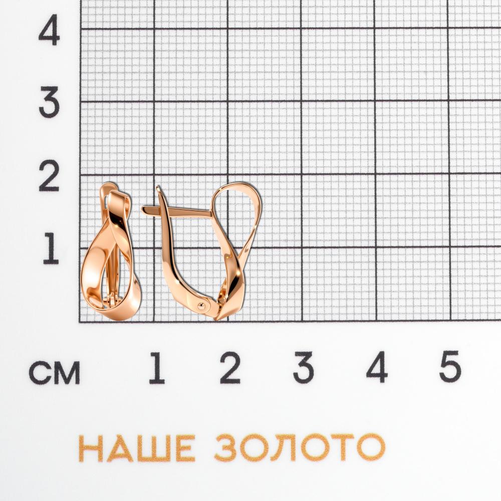 Золотые серьги Талант из красного золота 585 пробы ТБ1000000027940