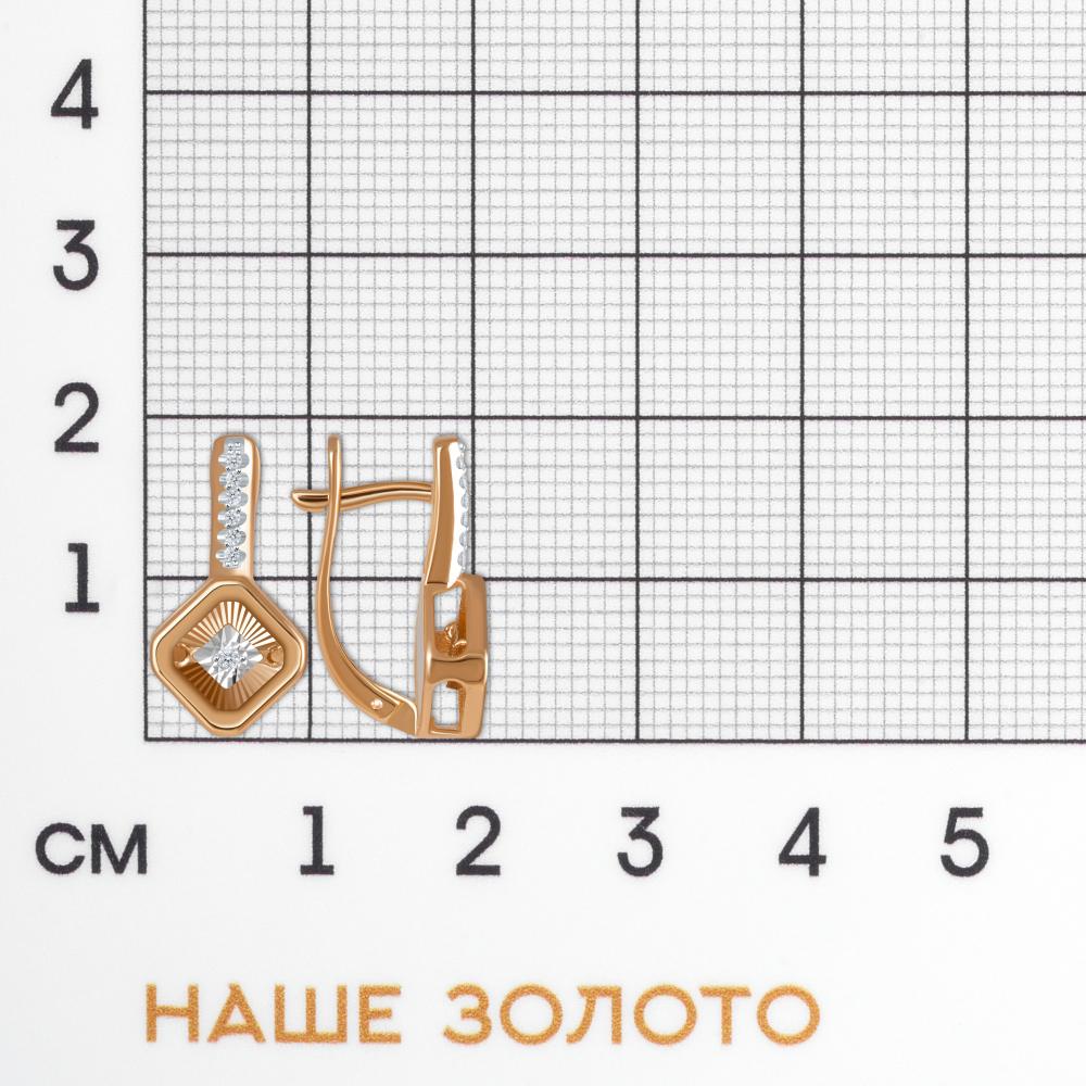 Золотые серьги Ювелирные традиции из красного золота 585 пробы ЮИС113-8614