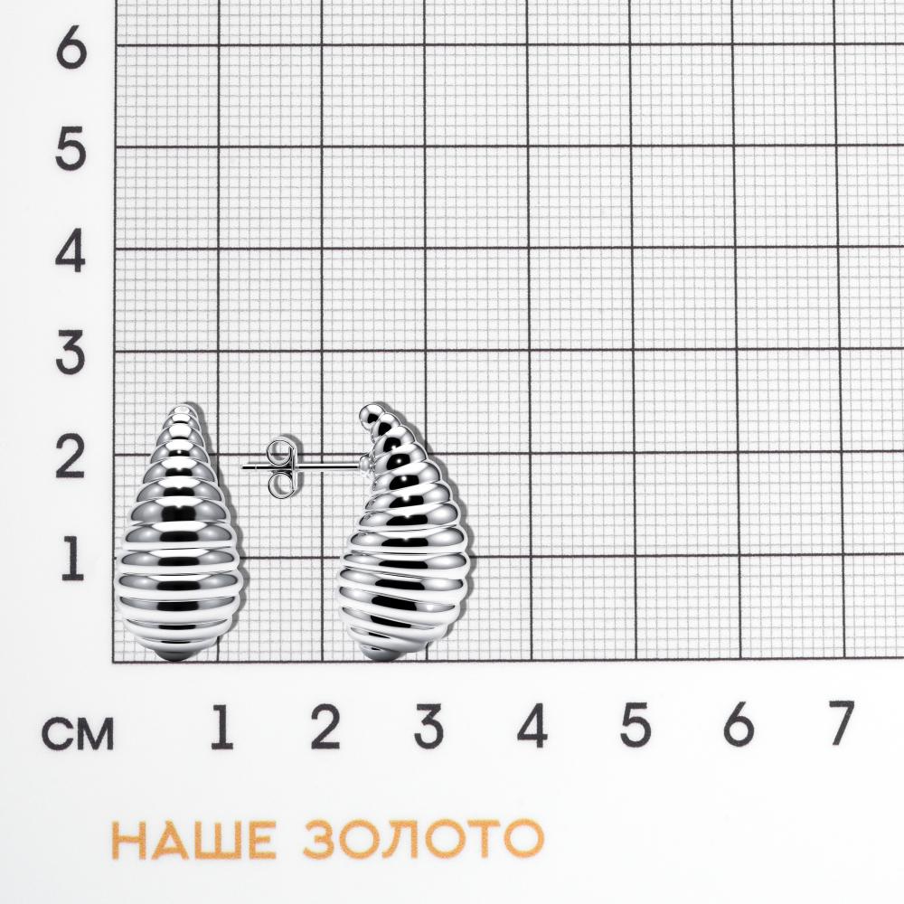 Серебряные серьги гвоздики Вижендекомпани ВФС110100