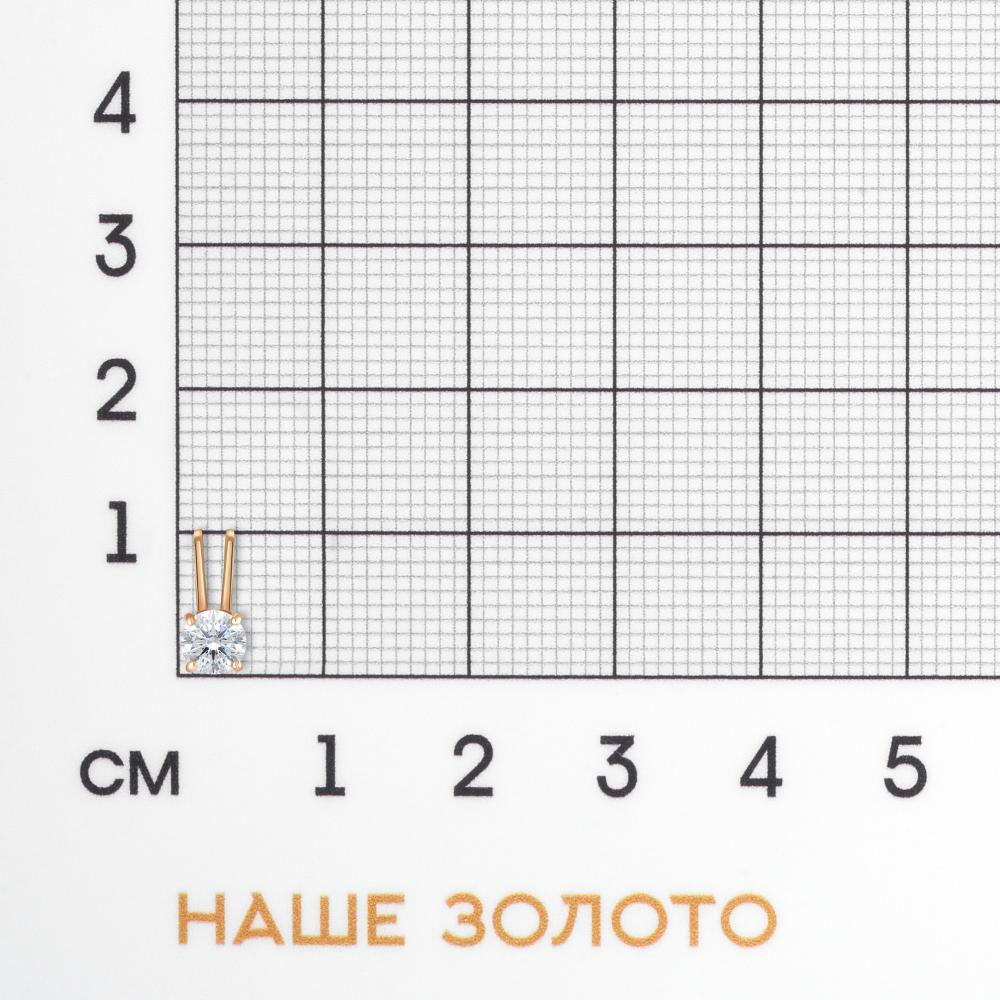 Золотая подвеска Голден глоб из красного золота 585 пробы ГГПдЛКруг4.5мм/бцФ/з585