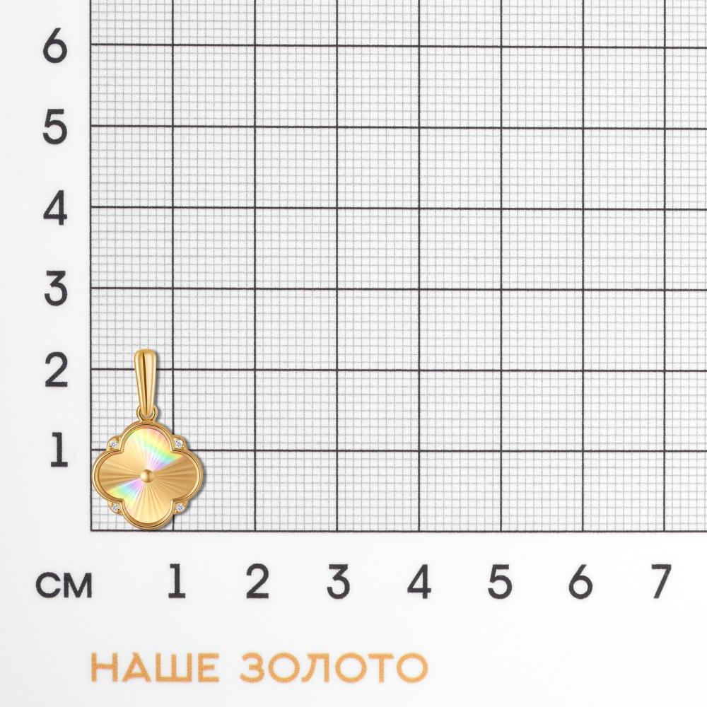 Золотая подвеска Топаз из красного золота 585 пробы ТЗТ102636150