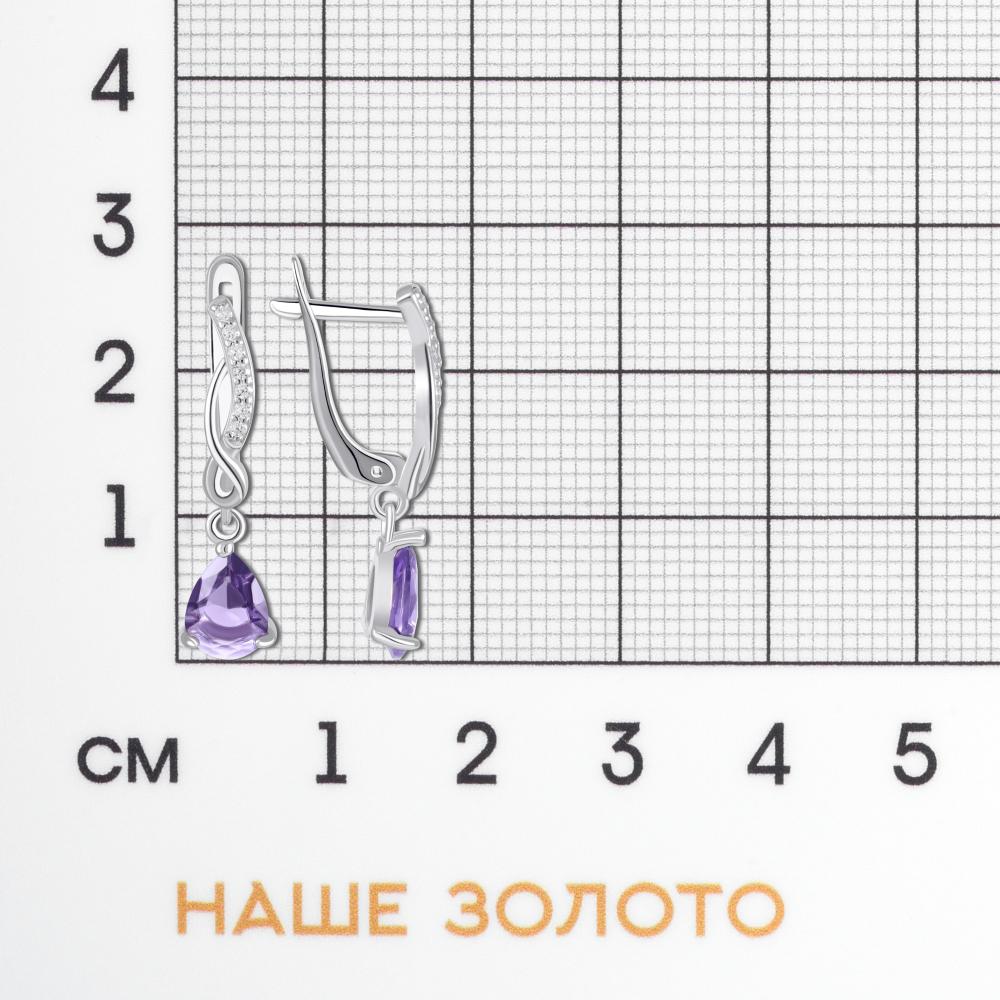 Серебряные серьги подвесные Талант ТБ14-72-000Щ-11809