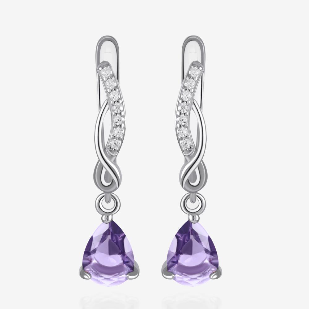 Серебряные серьги подвесные Талант ТБ14-72-000Щ-11809