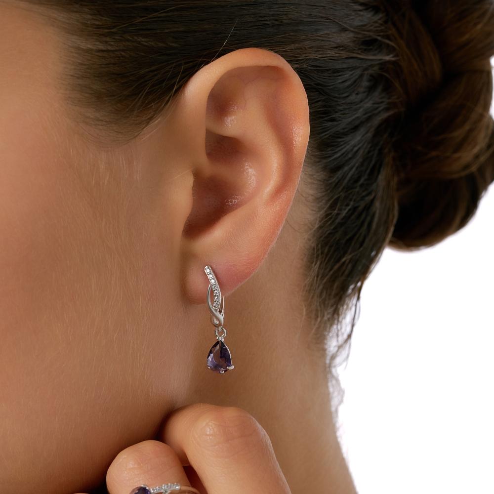 Серебряные серьги подвесные Талант ТБ14-72-000Щ-11809